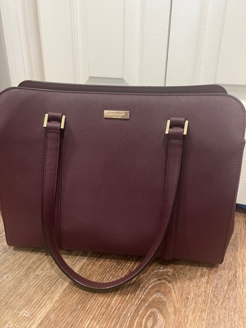 Kate Spade Women’s Plum Tote Bag with Gold Accents